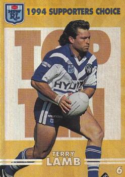 1994 Dynamic Rugby League Series 2 - Top Ten Supporters Choice #S6 Terry Lamb Front